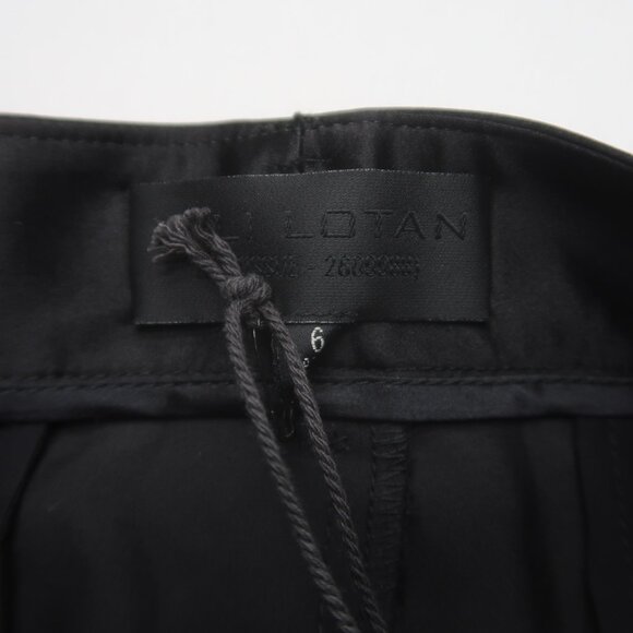 Nili Lotan Silk Satin Paris Pants Size 6 Black Drop Crotch Trousers NWT - Picture 9 of 14